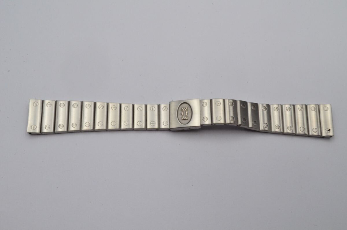 CARTIER SANTOS HERREN STAHL ARMBAND 18MM BRACELET VINTAGE SCHÖNER ZUSTAND RAR Main Image
