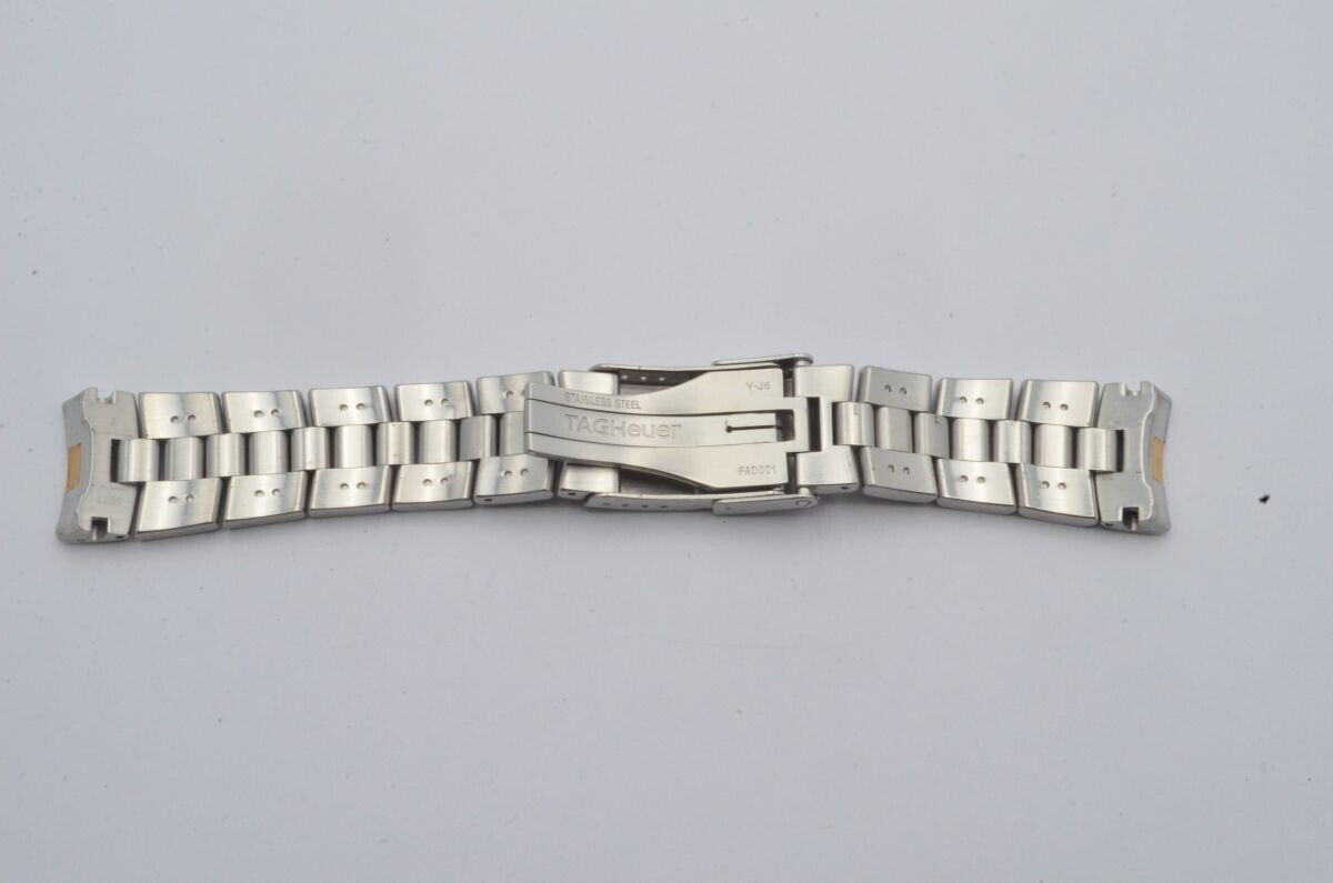 TAG HEUER PROFESSIONAL 2000 STAHL/GOLD ARMBAND 20MM BRACELET VINTAGE FAD001 Gallery Image 1