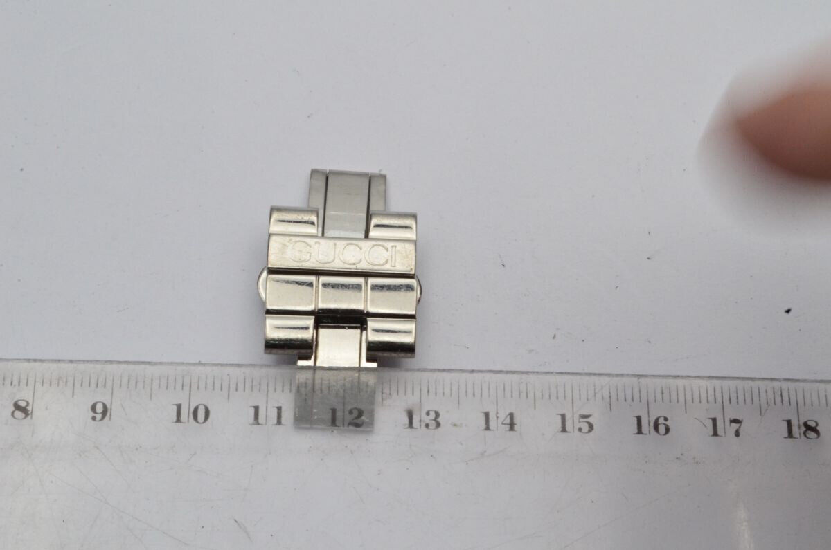 GUCCI VINTAGE STAHL ARMBAND FALTSCHLIESSE 20MM DEPLOYMENT CLASP RAR 2 Gallery Image 0