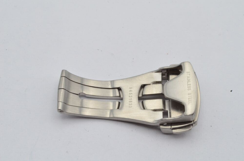 OMEGA LEDER ARMBAND FALTSCHLIESSE 18MM DEPLOYMENT CLASP VINTAGE MATT Gallery Image 0