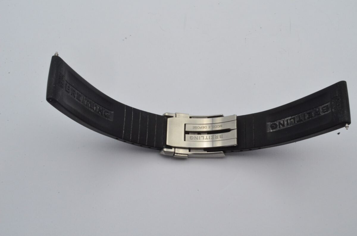 Kautschuk Uhrenarmband 22mm Uhren Armband Schwarz Uhrenarmband