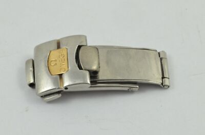 OMEGA POLARIS HERREN FALTSCHLIESSE STAHL 17MM SCHÖNER ZUSTAND DEPLOYMENT CLASP Main Image