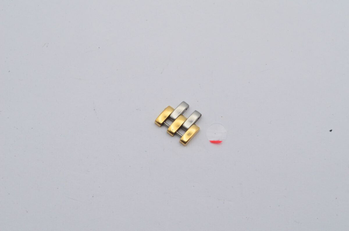 CARTIER ERSATZGLIED GLIED LINK PANTHERE 16MM STAHL/GOLD RAR 3 STREIFEN VINTAGE Main Image