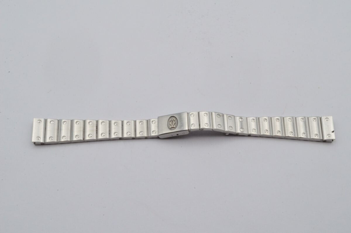 CARTIER SANTOS DAMEN STAHL ARMBAND 14MM BRACELET VINTAGE SCHÖNER ZUSTAND RAR 5 Main Image