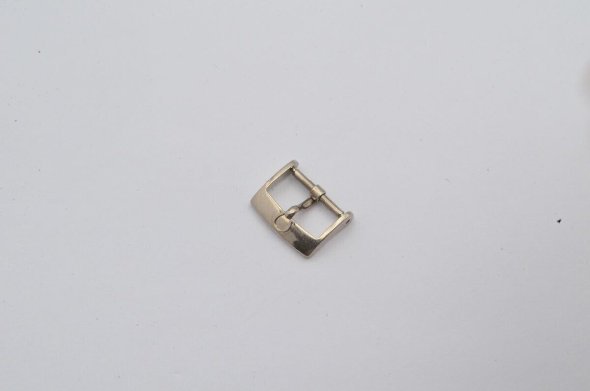 OMEGA LEDER ARMBAND DORNSCHLIESSE 18K GOLD WEISSGOLD 16MM Main Image