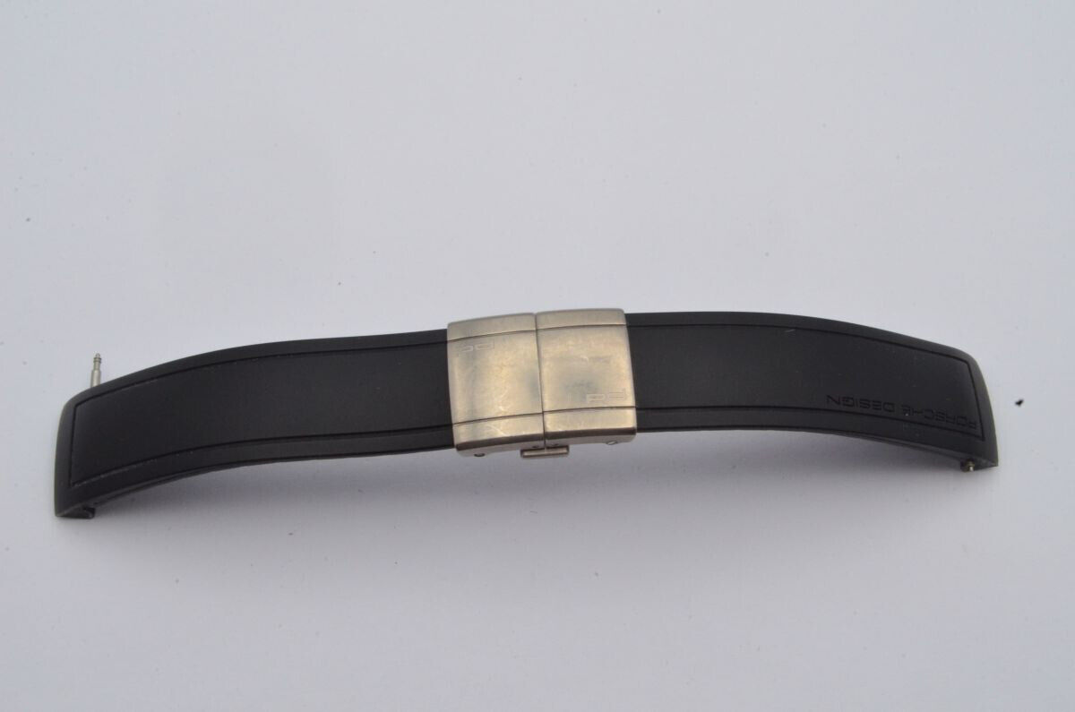 PORSCHE DESIGN KAUTSCHUK ARMBAND 22MM FÜR DASHBOARD P6612 SCHÖNER ZUSTAND 2 Main Image