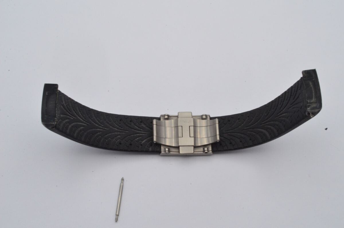 PORSCHE DESIGN KAUTSCHUK ARMBAND 22MM FÜR DASHBOARD P6612 SCHÖNER ZUSTAND 2 Gallery Image 0